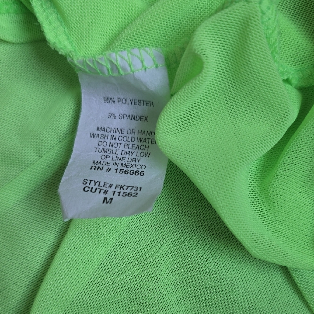 Free Kisses Neon Green Mesh Top - Picture 5 of 5